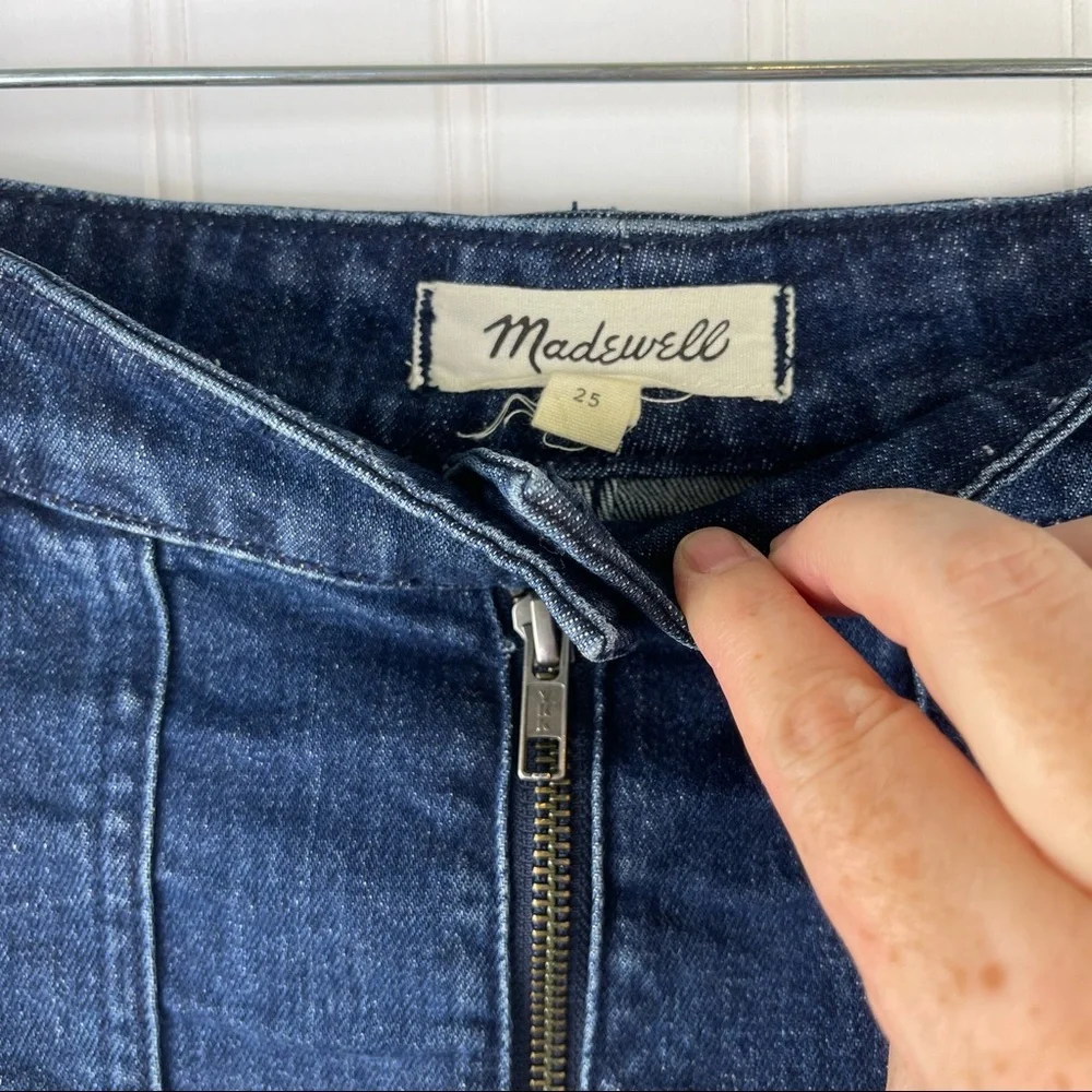 Madewell Denim Utility Zip Skirt Blue Size 25 H2336